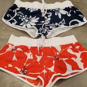 2 pair juniors Swim board shorts small